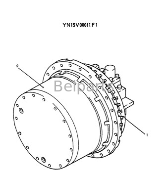 Bagian Excavator Sk200-6e Hydraulic Final Drive Untuk Kobelco YN15V00011F1 YN15V00011F3 YN15V00011F4