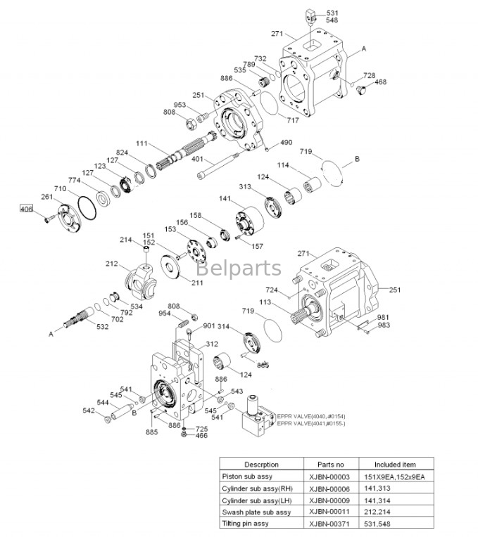 Pompa utama excavator R290 R300 R305 R350-5-7 Pompa hidrolik 31N8-10010 31N8-10050 Untuk Hyundai