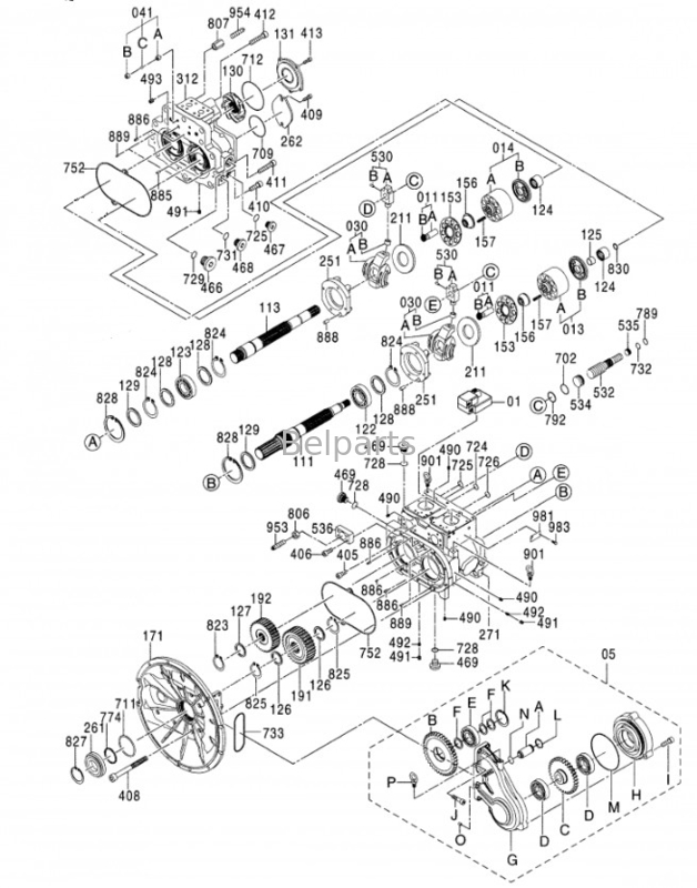 ZX470-5G pompa hidrolik Belparts excavator pompa utama untuk Hitachi 4633472 9184686