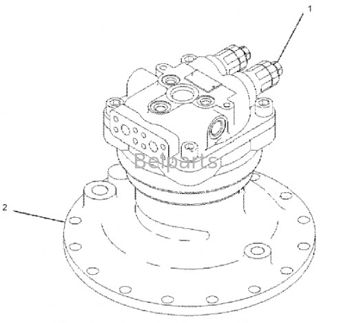 Motor Swing Assy Tanpa Gearbox Untuk Excavator E320D2 Hydraulic Swing Motor 334-9976 1588985