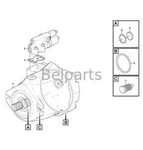 Pompa hidraulik excavator A25F A30F A35F A40F L90F L110F L120F 150F Untuk truk dump acculated VOE 15140666 17458128
