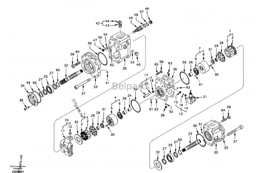 suku cadang excavator Volvo K3V112DT-9N-14Т ЕС210 SA1142-00012 Pompa utama hidrolik