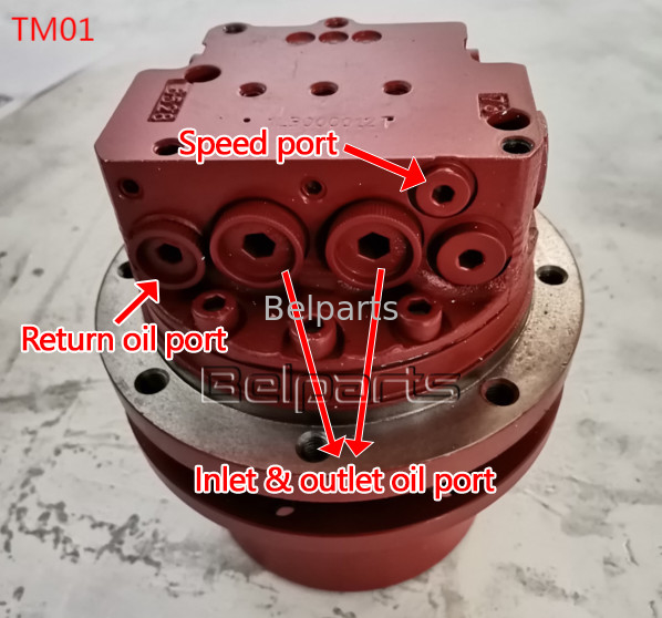 Bagian bel U15-3 KX41.2 KX41.2V KX36.3 K008 Excavator Motor Hidraulik Kubota15 SK1.5 Untuk TM01