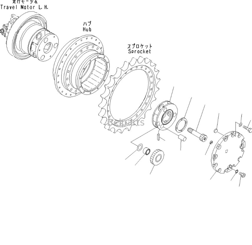 Belparts drive akhir D31EX-22 D37PX-22 D39EX-22 Excavator Travel Motor 706-8F-01110 11Y-27-30301 Untuk Komatsu