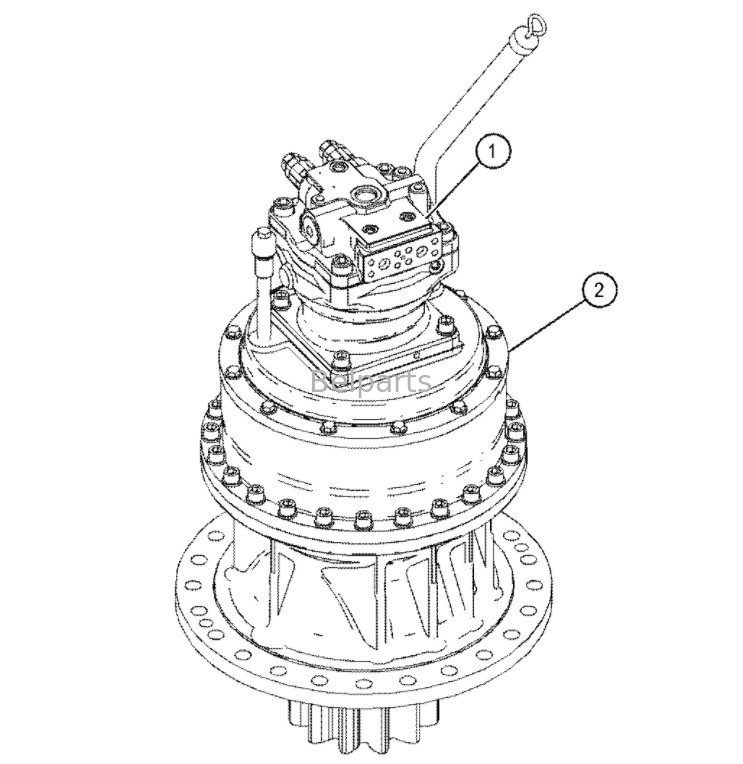 CA390F Swing Gearbox 3789545 4512796 451-2796 Untuk CAT 390F EXCAVATORS PARTS Swing Motor Swing REDUCTION GEAR