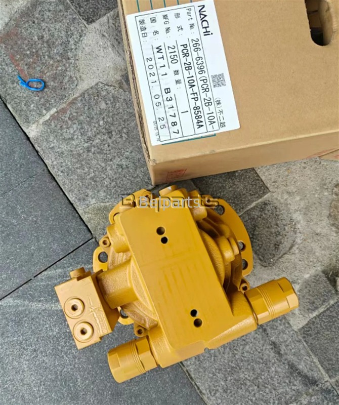 PCR-2B-10A-FP-8584A Nachi Swing Motor Untuk CAT 304 304CR Excavator Part 266-6396 265-8752 Perangkat Motor Putar Hidrolik