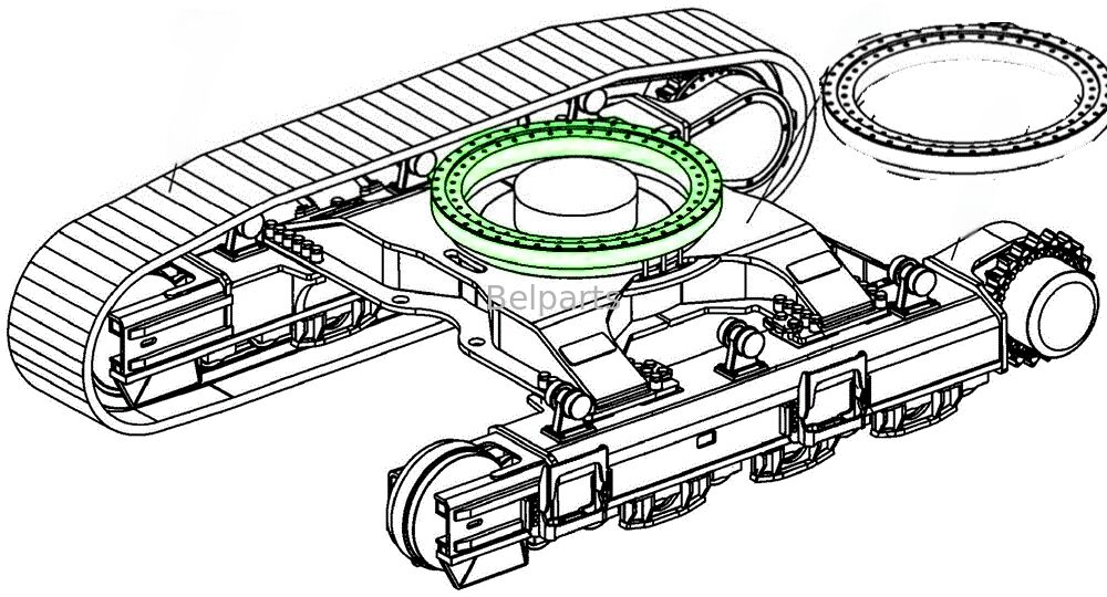 DX421 Slewing Bearing untuk Doosan Excavator Spare Parts CRB00184 Swing Circle Slew Ring OEM