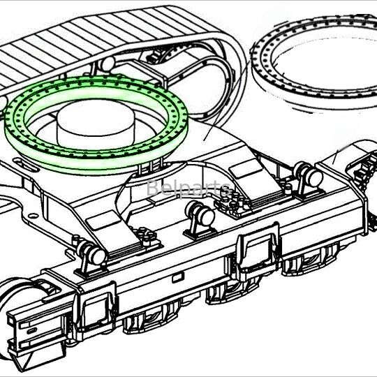 U27-4 Slewing Bearing untuk Suku Cadang Excavator Kubota RH418-19110 Cincin Ayun Cincin Putar OEM