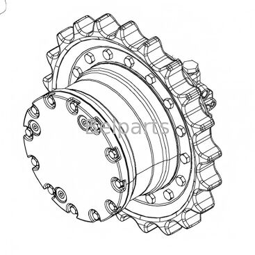 John Deere 15 Final Drive Mini Ekskavator Bagian AT111860 AT111858 Peredam Motor Perjalanan