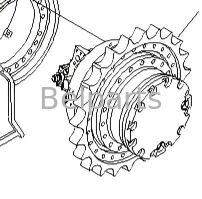 Komatsu D31EX-21 D31PX-21 D37EX-21 D37PX-21 FINAL DRIVE ASS'Y Bulldozer Bagian 11Y-27-10301 11Y-27-10401 Motor Travel Hidrolik