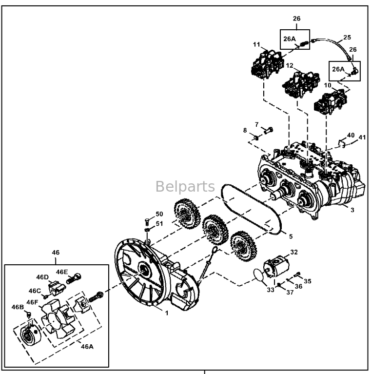 John Deere 245G LC 245 P-Tier Pompa Hidraulik Utama Asli FYB60000111 9316776 untuk Suku Cadang Ekskavator Belparts