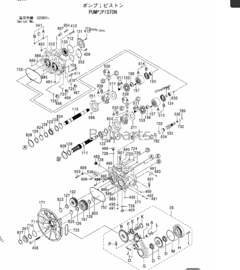 Pompa Hidraulik Utama Deere 450D LC 4633472 4633474 PG200028 Fit 450DLC Suku Cadang Ekskavator BELPARTS
