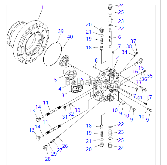 706-8J-01411 706-8J-01421 Travel Motor untuk PKOMATSU C390LC-10 PC400-7 PC400LC-7 PC400-8 PC400LC-8 Bagian Excavator Perangkat Jalur Hidraulik