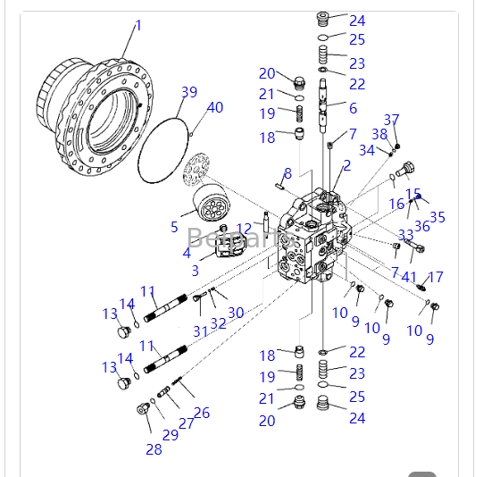 706-8J-01030 Travel Motor Untuk KOMATSU PC400-7 PC450-7 PC400LC-8 PC400-8 PC450-8 PC450LC-8 PC450LCHD-8 PC490LC-10 PC490-10 PC350HD-8 PC350LL-7E0 Track Motor Hanya Bagian Penggali