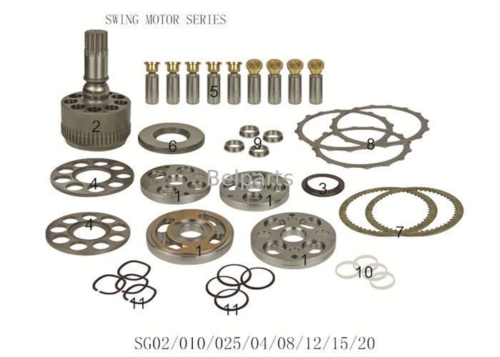 SH120-3 / 3A SG02 / 04/08/12/15 Perakitan Motor Ayun Suku Cadang Pengganti Hidraulik LJ016070