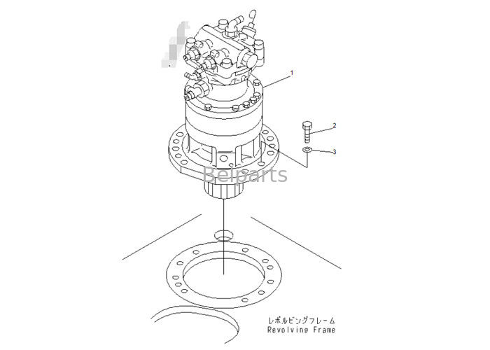 Excavator PC60 7 track motor 201-26-00060 Swing Motor Assy