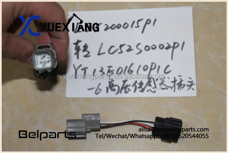 Suku Cadang Excavator Belparts LS5200015P1 LC52S0002P1 Steker Sensor Tekanan Tinggi YT13E01610P1C-6