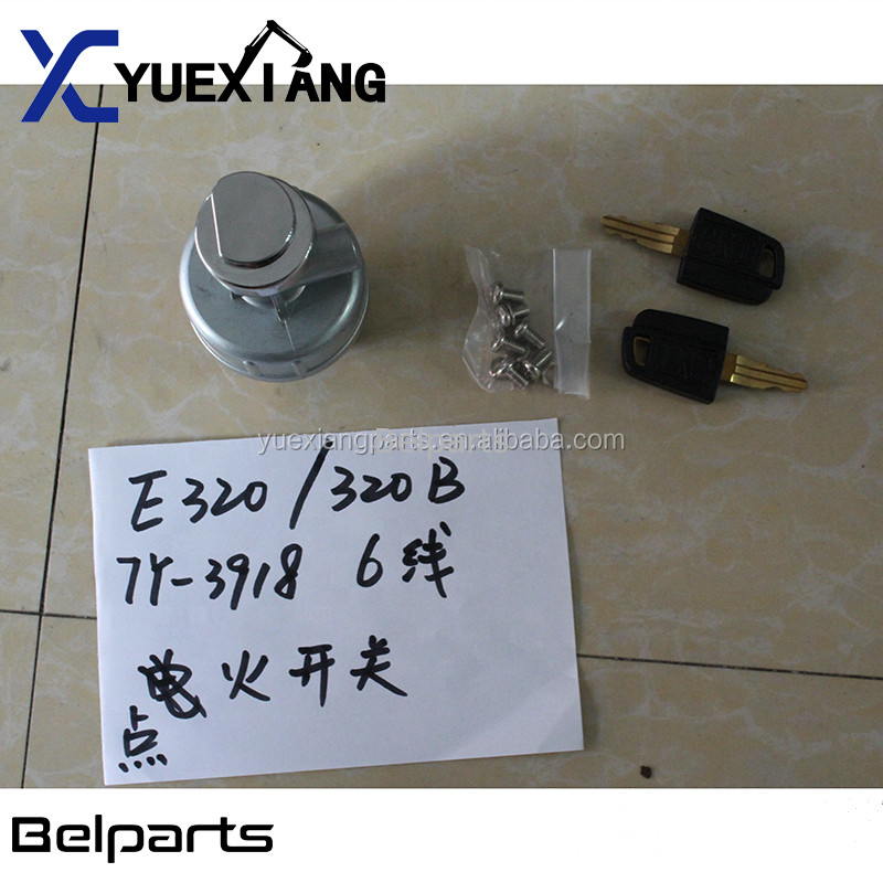 Belparts Excavator 307 308C 312 320 320C Listrik 6 Baris Sakelar Grup Mulai Panas E320B E320C 7Y-3918 Starter Pengapian