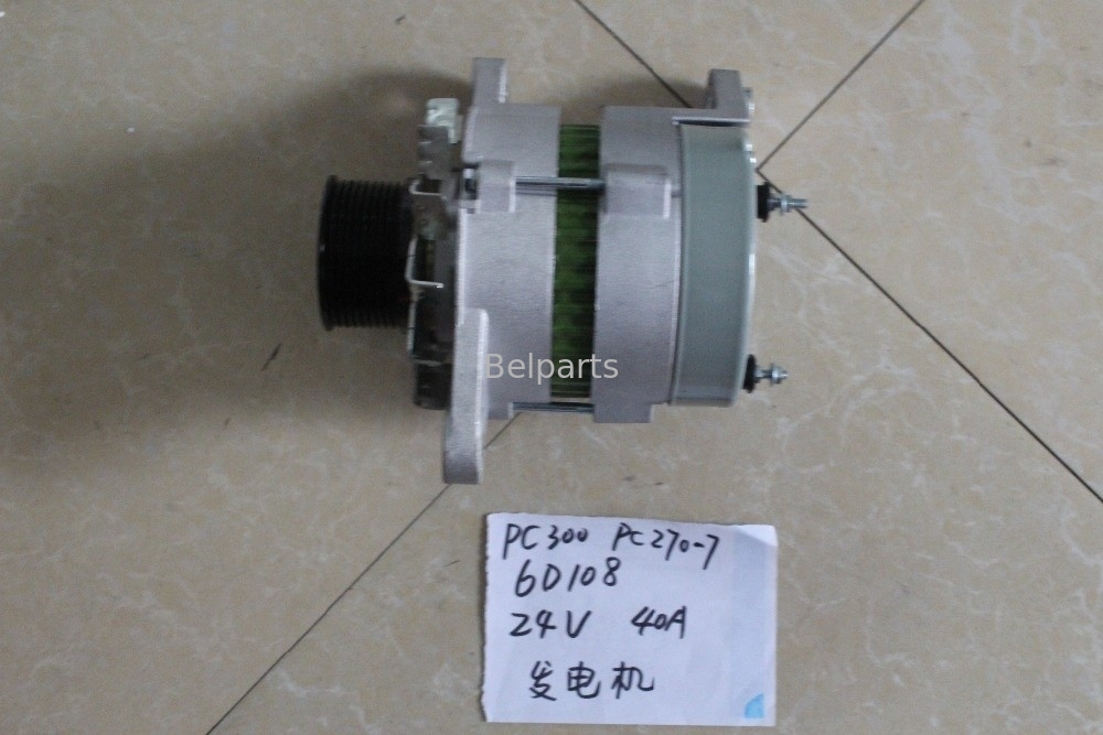 Suku Cadang Excavator Belparts PC300-6 PC270-7 PC300-5 PC300-7 Alternator Mesin 6D108 600-821-6160 Generator 0-33000-6511