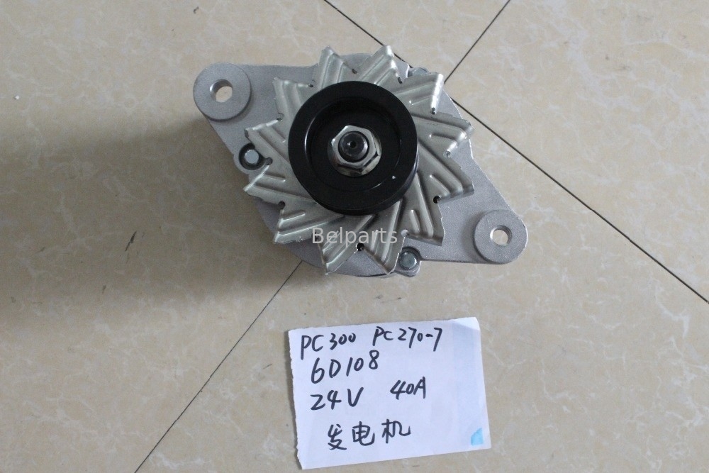 Suku Cadang Excavator Belparts PC300-6 PC270-7 PC300-5 PC300-7 Alternator Mesin 6D108 600-821-6160 Generator 0-33000-6511