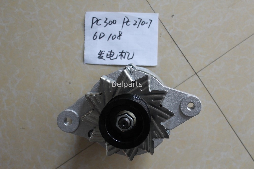 Suku Cadang Excavator Belparts PC300-6 PC270-7 PC300-5 PC300-7 Alternator Mesin 6D108 600-821-6160 Generator 0-33000-6511